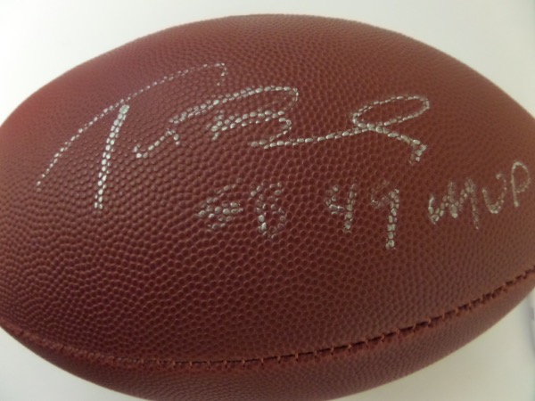 tom brady signed football