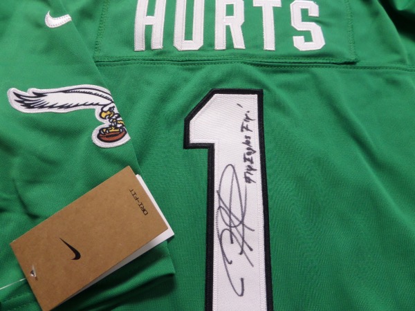 Coach s Corner Jalen Hurts hand signed inscribed Eagles jersey
