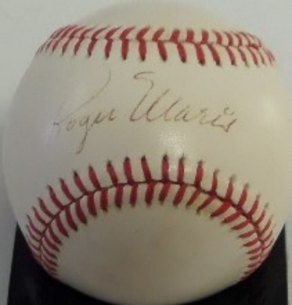 This OAL ball is in superb shape and comes sweet spot signed in thin black ink by this legendary homerun hitting Yankee.  The signature is legible and just a bit faded to grade a solid 6-6.5 overall on this nice, white ball!  Cubed and ready to display and retails well into the thousands. 