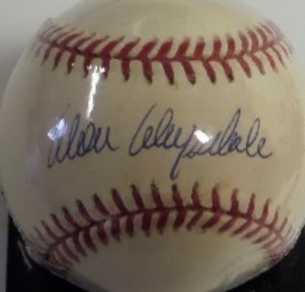 This Official National League baseball from Rawlings is sealed in EX condition, and comes sweet spot signed by the '62 Cy Young Winner and deceased HOF Brooklyn/LA Dodgers righty!  The signature grades a legible 8.5, and with his untimely 1993 passing, this ball books at $300.00 and only goes up every year!
