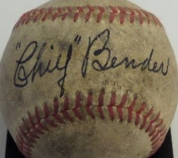 This vintage red-laced baseball is in G+ overall condition, and comes sweet spot signed in black ink by the HOF Philadelphia A's righty, his signature grading a strong 7, and the ball will display proudly in any baseball collection!  A stunning example and display ball, valued at $5000.00!
