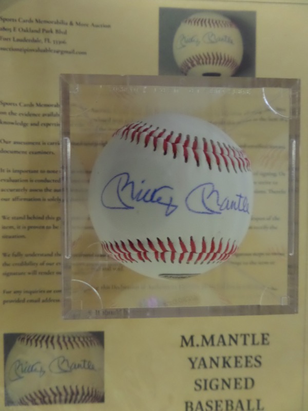 This mint, pure white ball is red-laced, blue ink sweet spot signed, and a perfect 10 all over. It comes fully certified, shows off well from 18 feet away, and value is upper hundreds on the Cooperstown legend. 