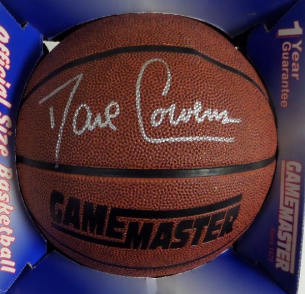 This Gamestar full size basketball is still in its original box, and comes hand-signed in silver by HOF Boston Celtics big man, Dave Cowens.  The signature grades a clean, bright 9 overall, and the ball is fully certified by Tracercode (PYBD 2301 D1PQ) for rock solid authenticity.  A MUST HAVE Celtics collector's item, valued well into the hundreds!