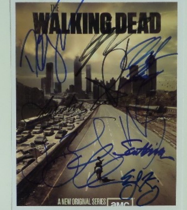 After 472 seasons, the Walking Dead is finally over ... well, at least the original is.  Commemorate its lengthy run with this 8.5x11 promo, hand-signed by 10 of the BIGGEST of the series' biggest stars.  Included are Andrew Lincoln, Norman Reedus, Danai Gurira, Jon Bernthal, Chandler Riggs, Lauren Cohan, Sarah Wayne Callies, and more.  Commemorate one of the most popular shows in history with this frame-ready piece!